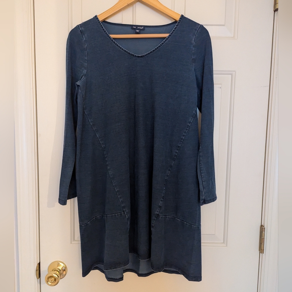 J. Jill Indigo Chambray Dress